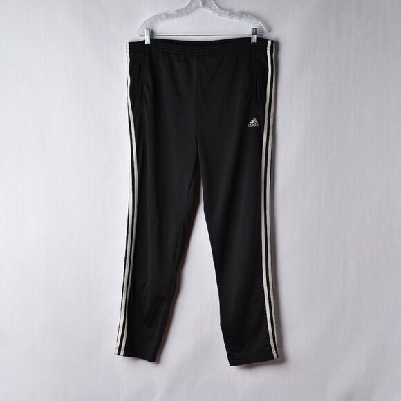 Vintage Adidas Mens Large Black Tear Away Athletic Track Pants Y2K - Picture 1 of 4